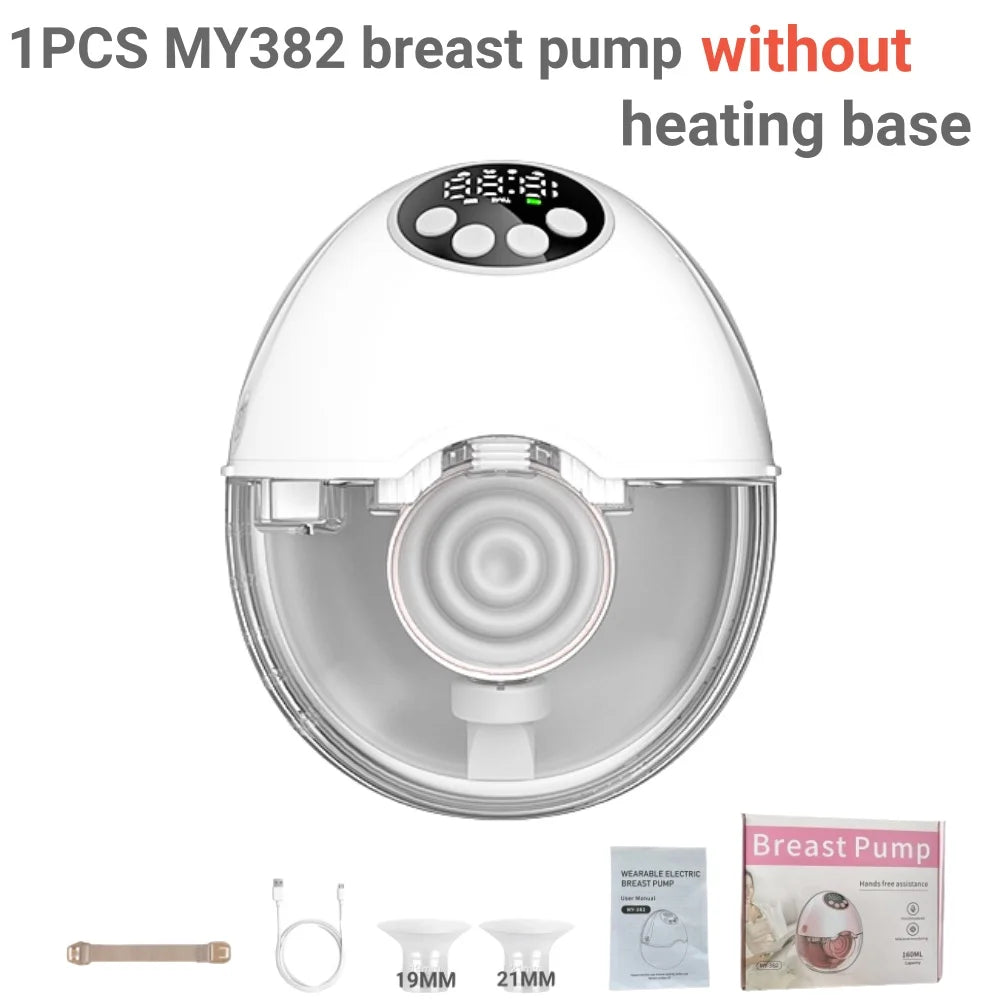 Wearable Hands-Free Electric Breast Pump with Heating Sterilizing Lid