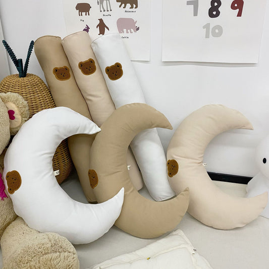 כרית שינה לתינוק ארוכה נגד התנגשות דגם ירח או גליל