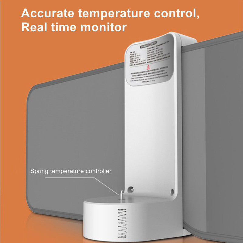 White portable USB baby bottle warmer with smart temperature control and real-time monitor.