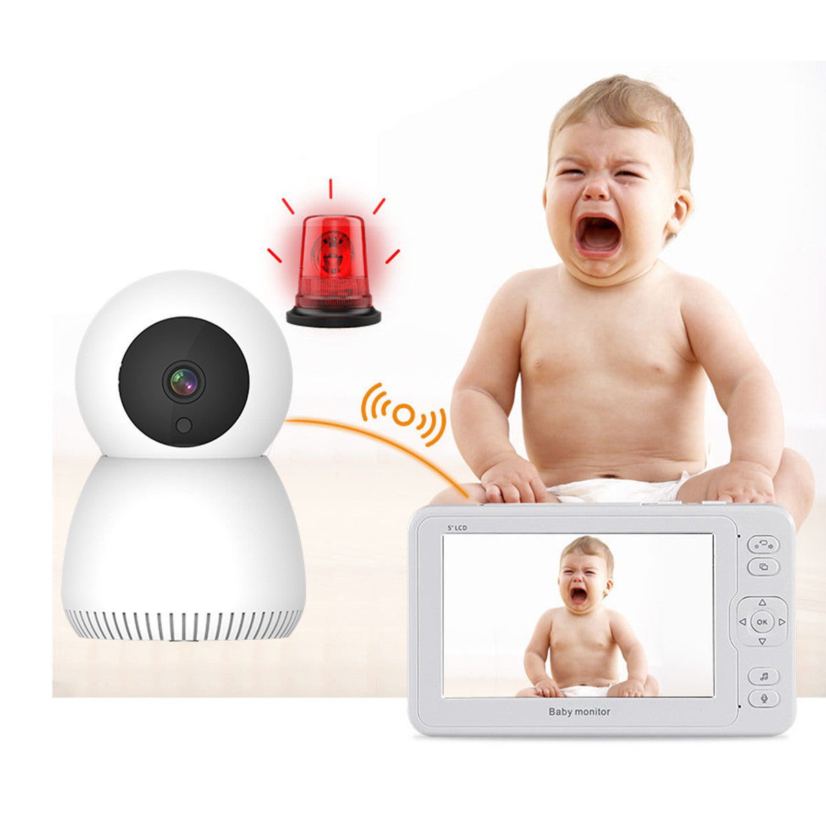מוניטור לתינוק עם מסך 5 אינץ' ואיכות 1080P