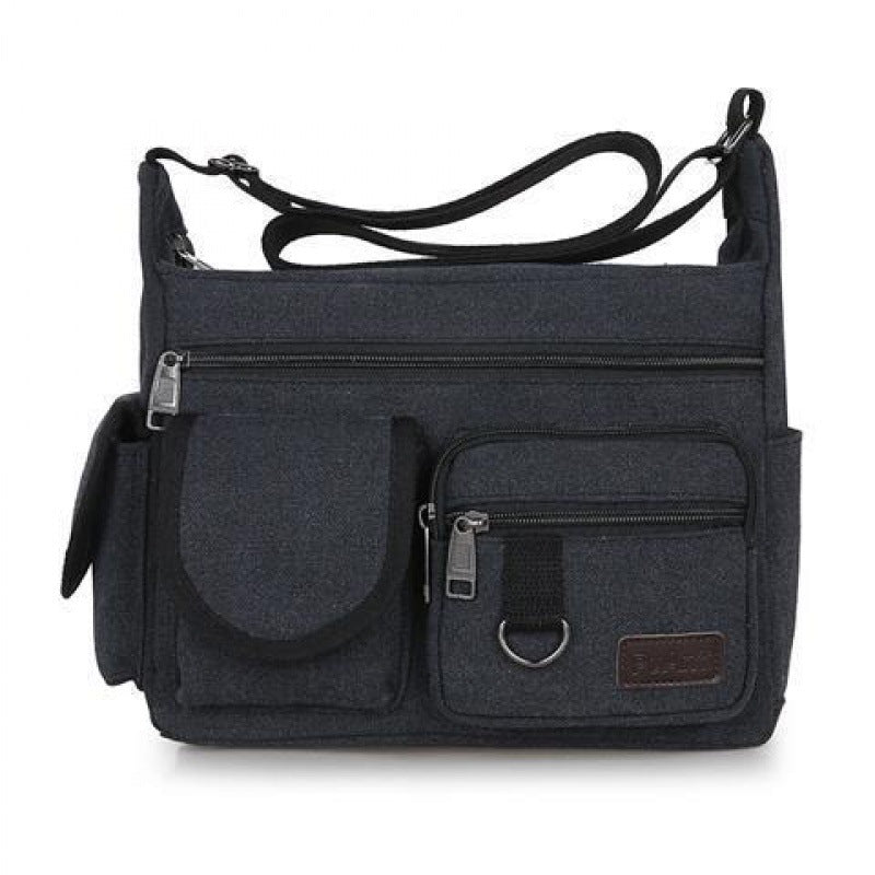 תיק צד קנבס רטרו יומיומי לגבר אופנתי