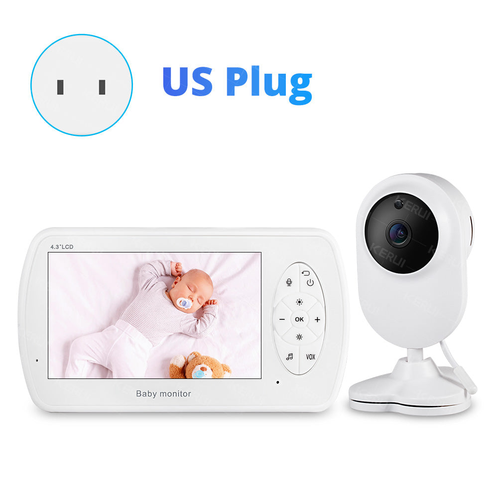 מוניטור וידאו לתינוק עם מסך 4.3 אינץ' ומצלמת HD