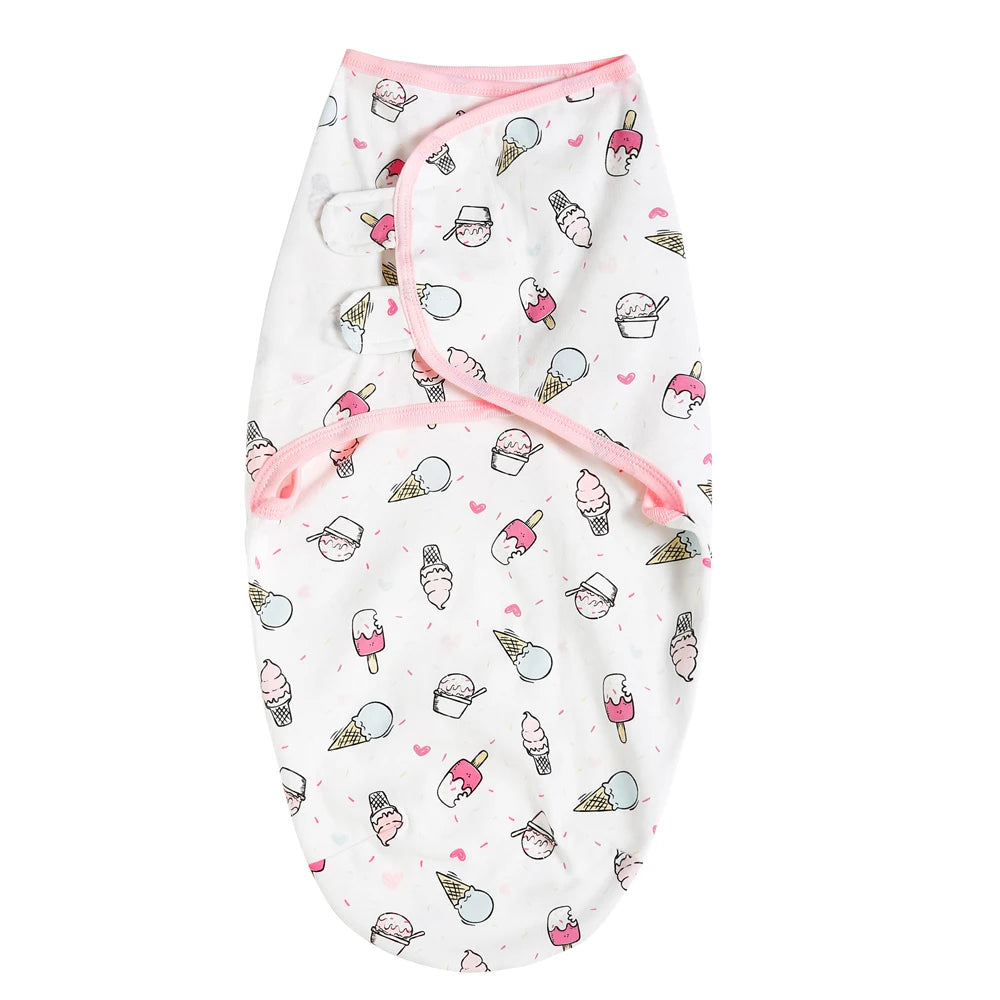 Lightweight Summer Cotton Newborn Swaddle Sleeping Bag
