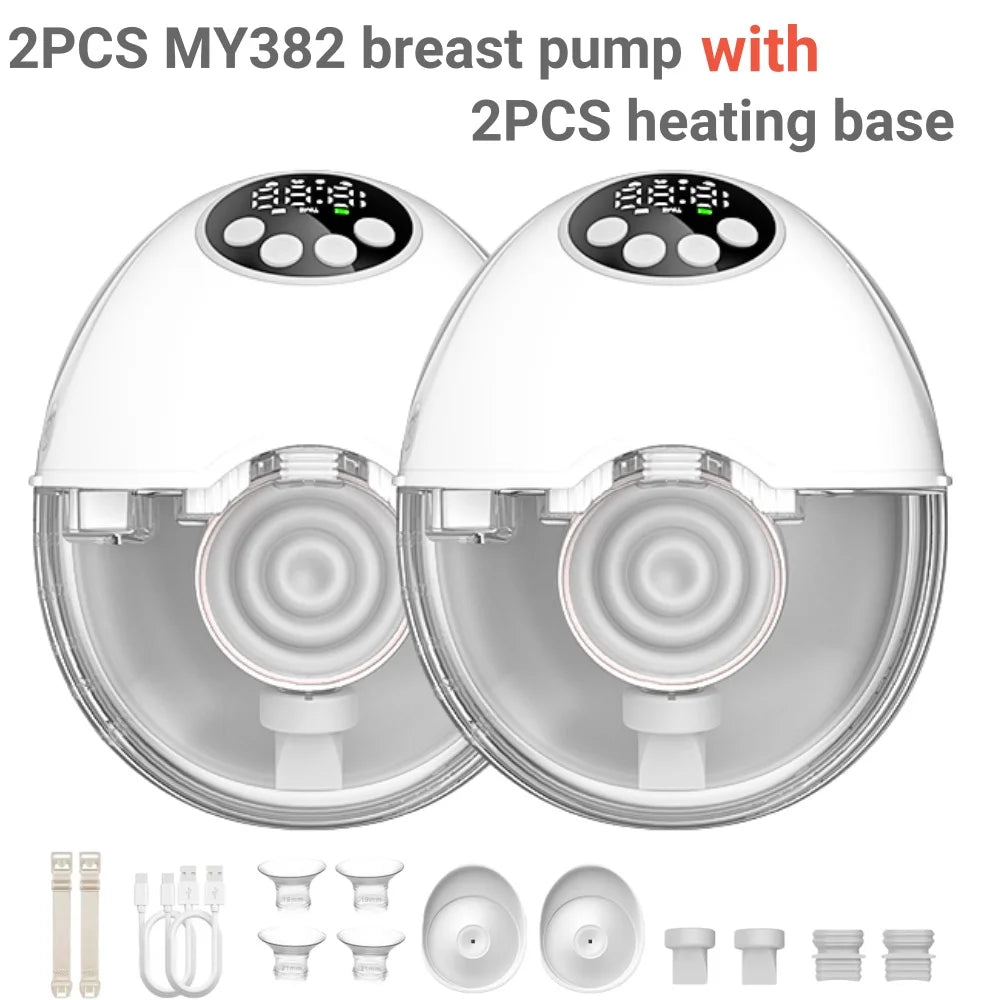 Wearable Hands-Free Electric Breast Pump with Heating Sterilizing Lid