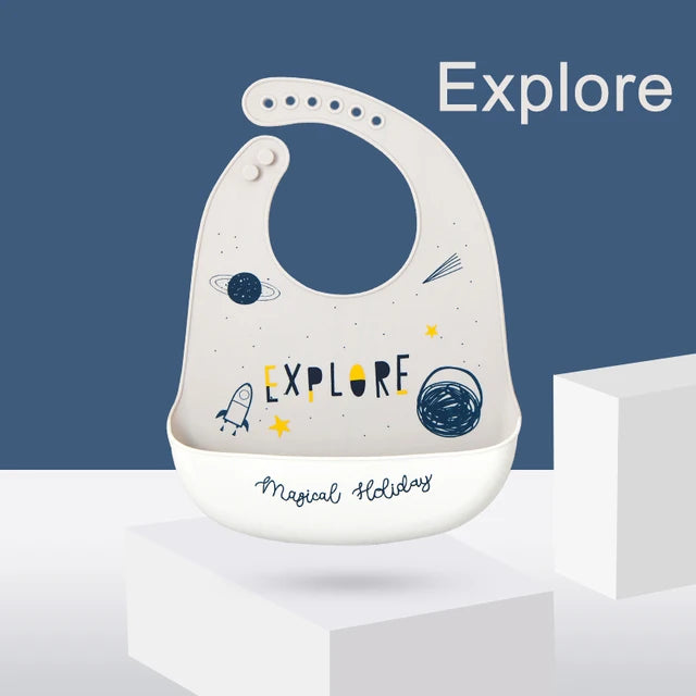 סינר סיליקון לתינוק עמיד במים רך ומתכוונן