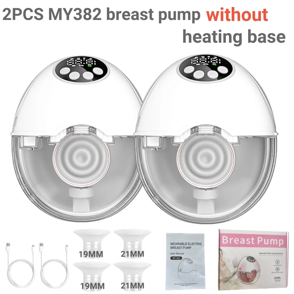 Wearable Hands-Free Electric Breast Pump with Heating Sterilizing Lid