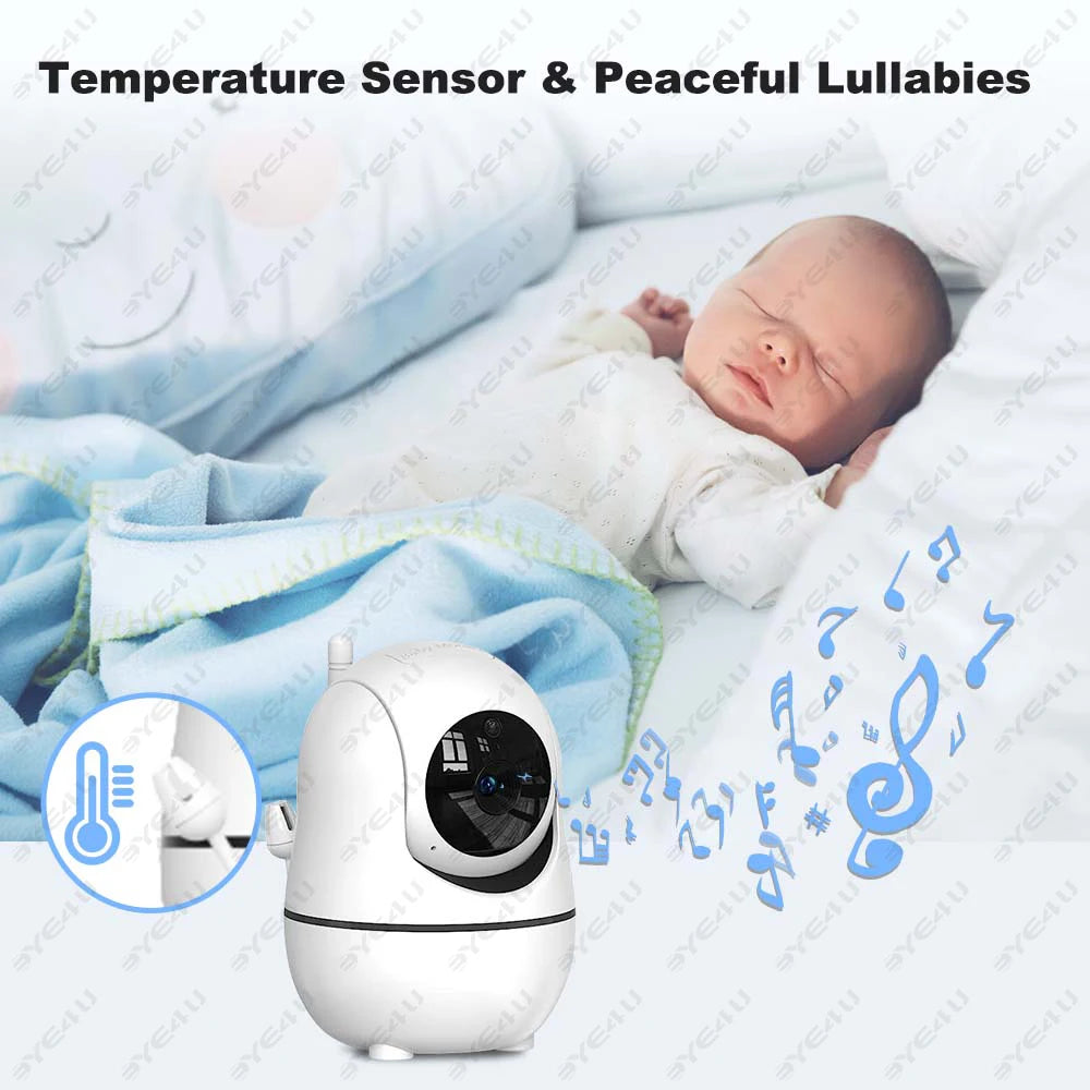 Video Baby Monitor With 5 Inch HD Screen And PTZ Zoom