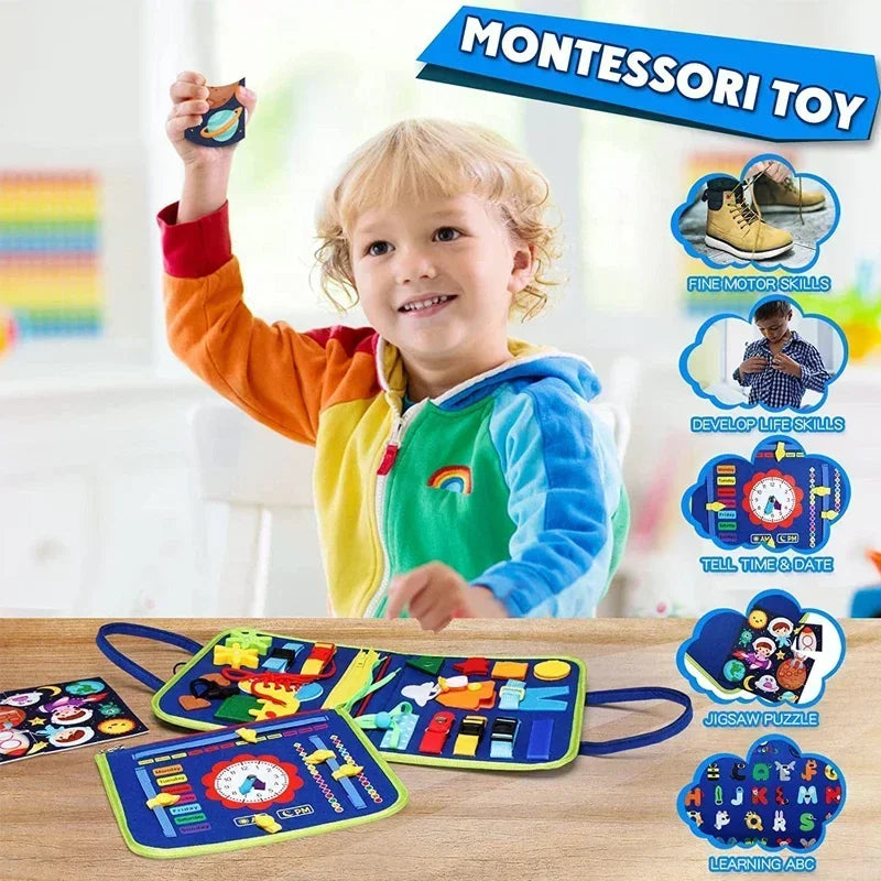 ספר פעילות מונטסורי למידה חושית לילדים דגם דינוזאור