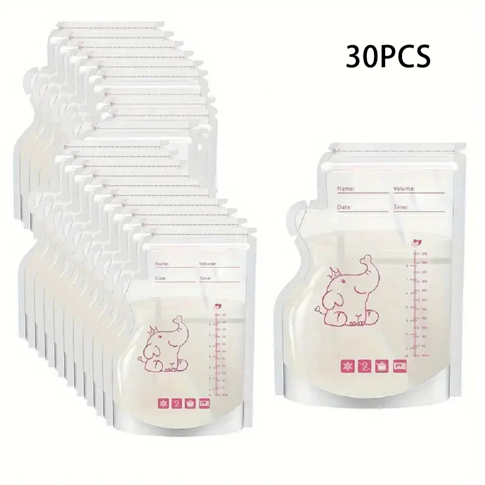 שקיות אחסון חלב אם 250 מ"ל ללא BPA בטוחות להקפאה