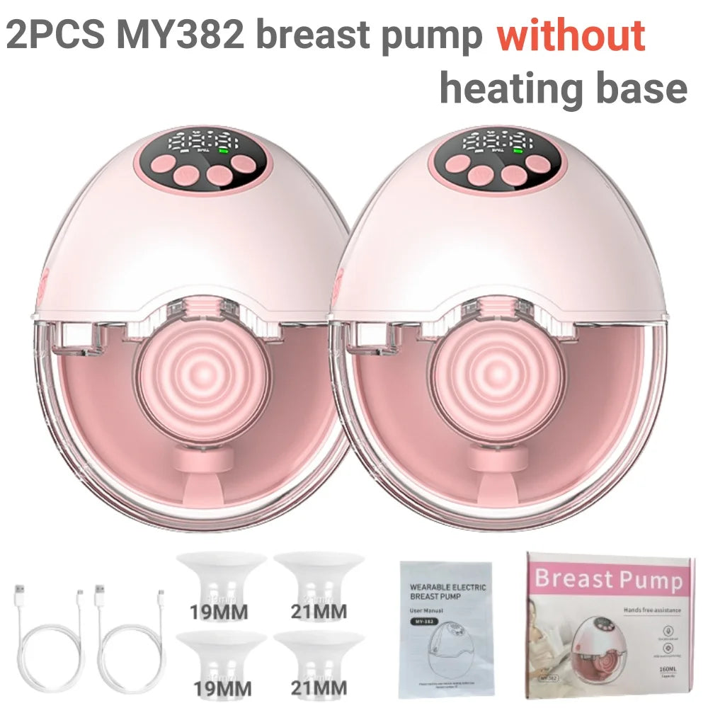Wearable Hands-Free Electric Breast Pump with Heating Sterilizing Lid