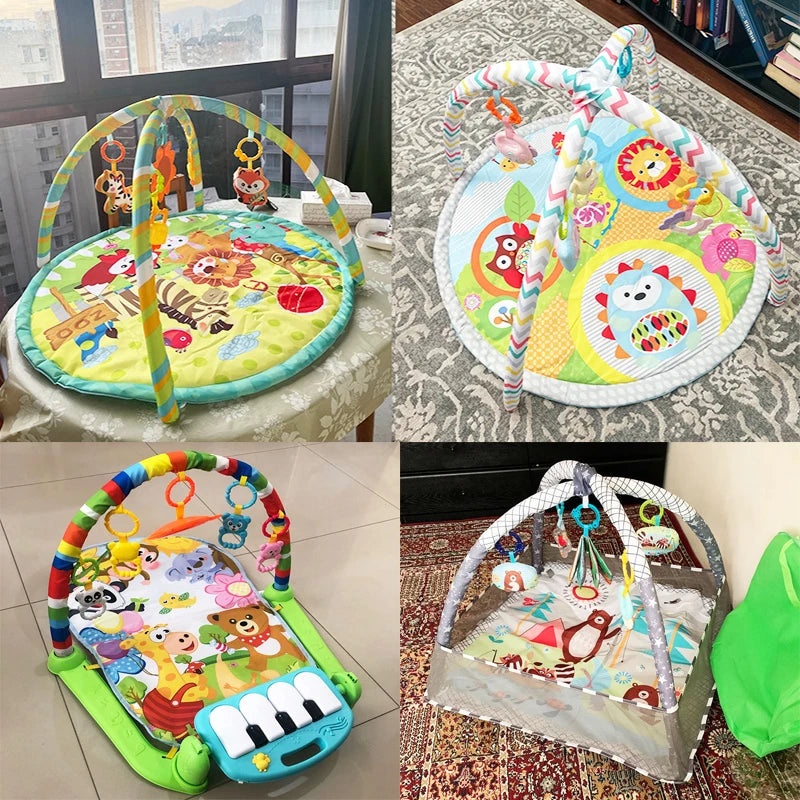 משטח פעילות לתינוק עם קשתות משחקים צבעוני