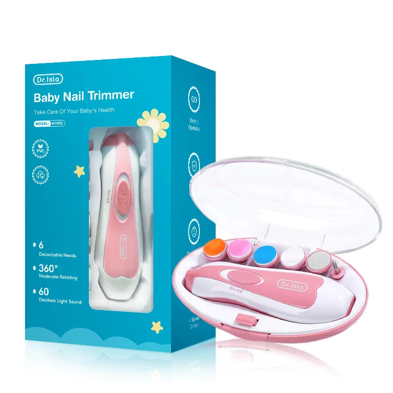 קוצץ ציפורניים חשמלי לתינוק עם תאורת LED