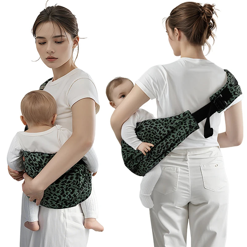 מנשא תינוק ארגונומי עם רצועת כתף רחבה לנשיאה נוחה
