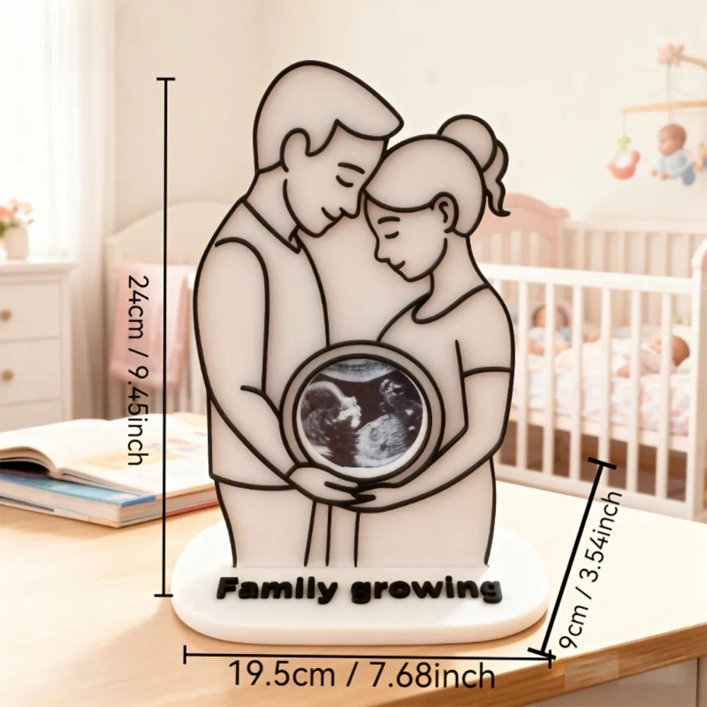 מסגרת תמונה לאולטרסאונד מזכרת מרגשת לתינוק דגם לבן