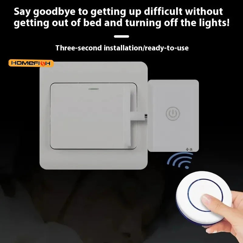 Automatic Remote Control Light Switch Pusher Device White