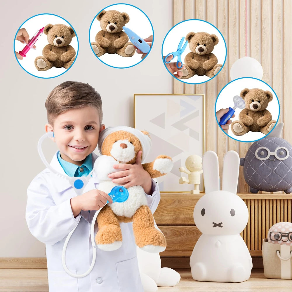 ערכת רופא צעצוע לילדים עם עגלת אחסון ואפקטים