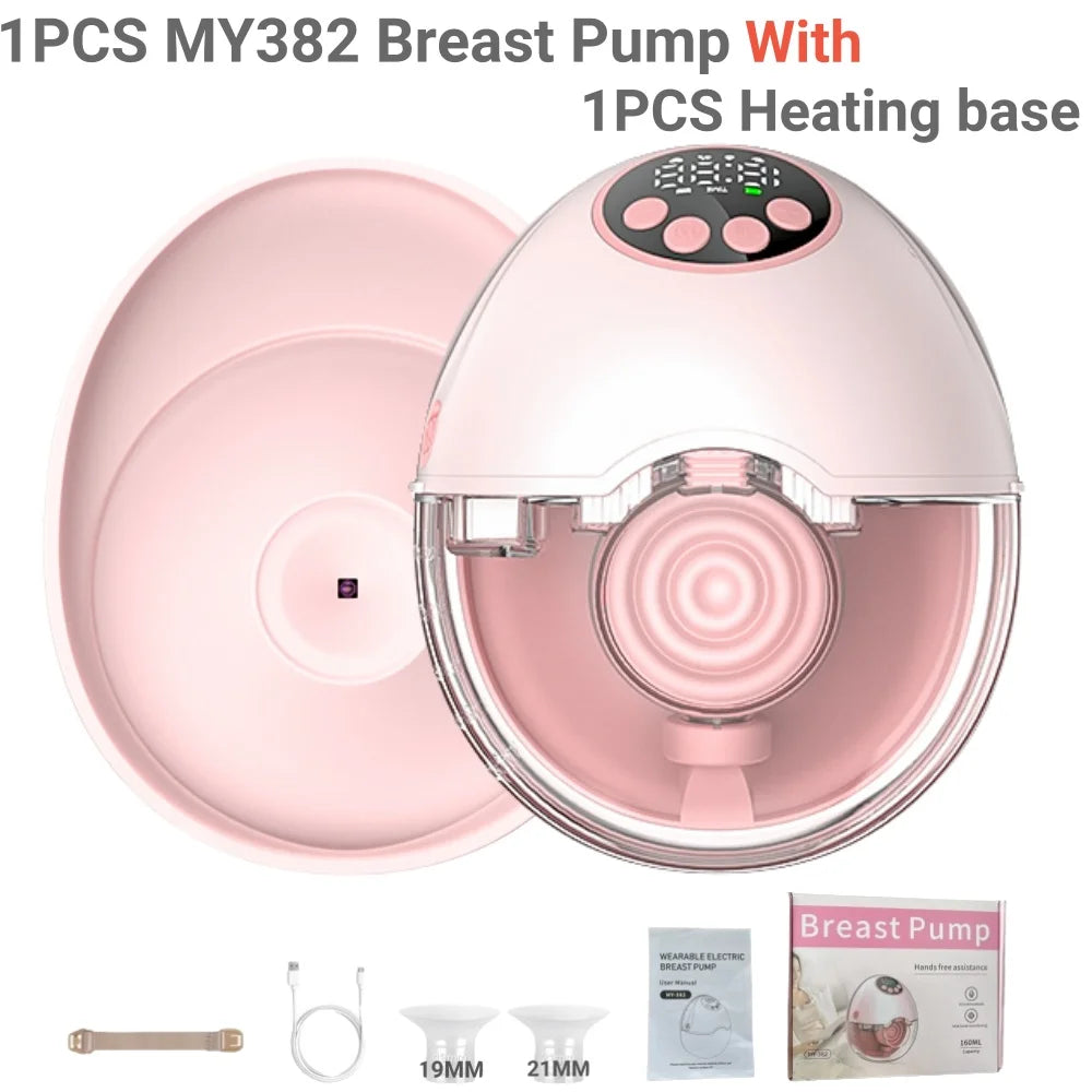 Wearable Hands-Free Electric Breast Pump with Heating Sterilizing Lid