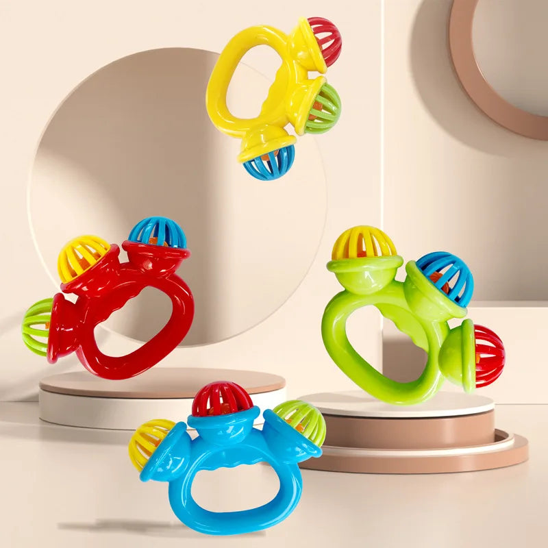 רעשן מרגיע לתינוקות ופעוטות בעיצוב בטוח ונעים למגע