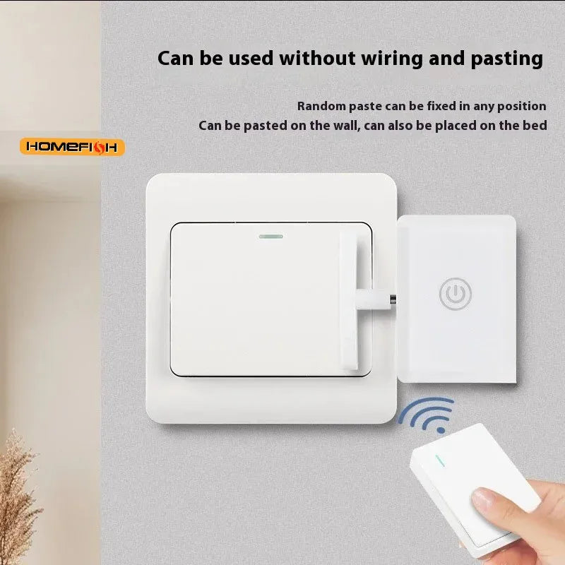 Automatic Remote Control Light Switch Pusher Device White