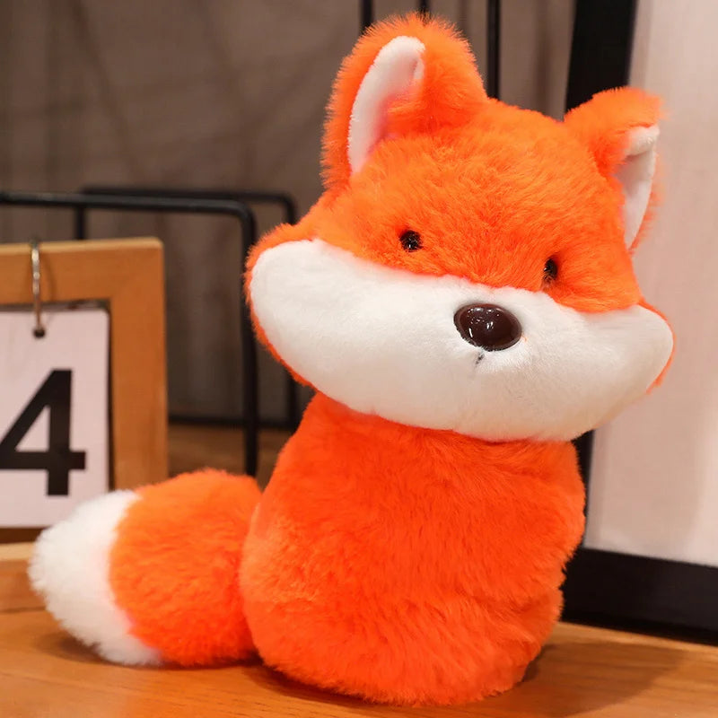 Soft orange and white plush fox toy, 20cm, with a cute design, perfect for babies.