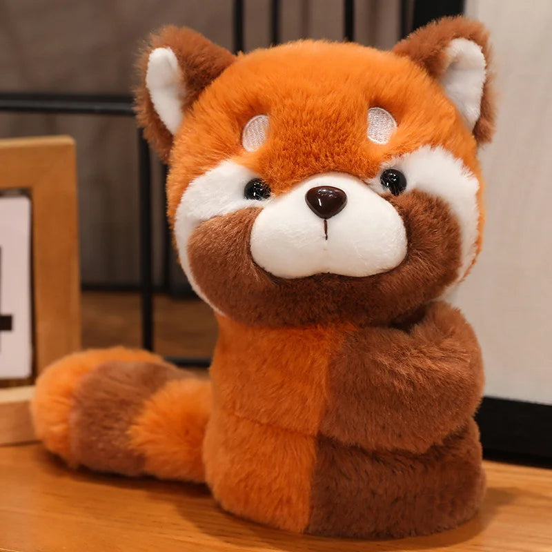 Soft 20cm plush red panda toy with orange, white, and brown fur, perfect for babies.