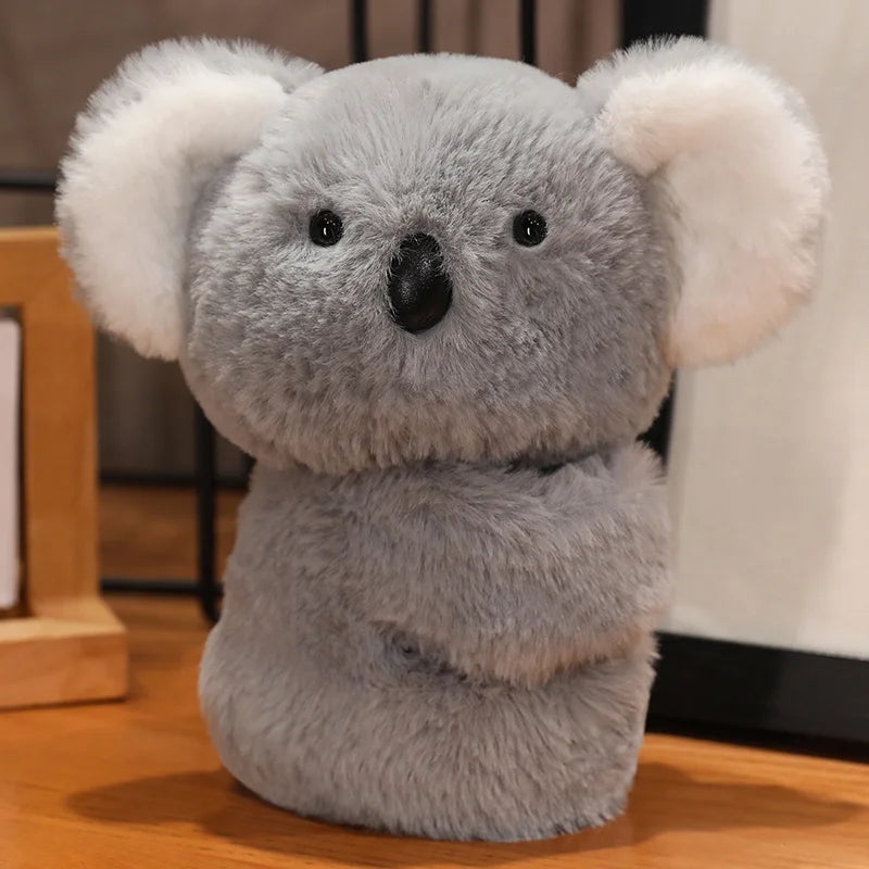 Soft 20cm gray koala plush toy for babies, featuring white inner ears and a black nose.