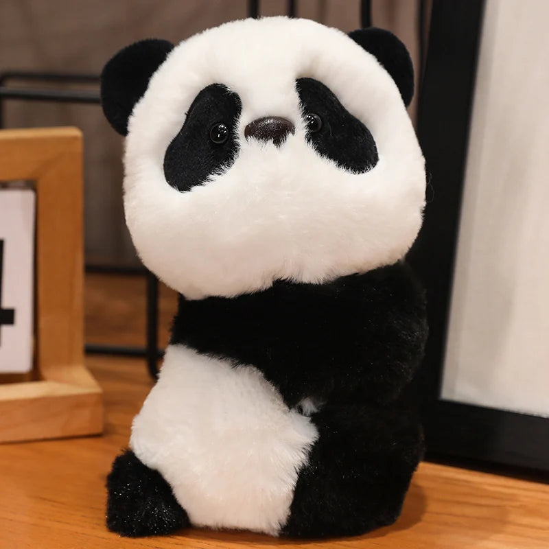 Soft black and white plush panda toy, 20cm, with a cute design for babies 0+.