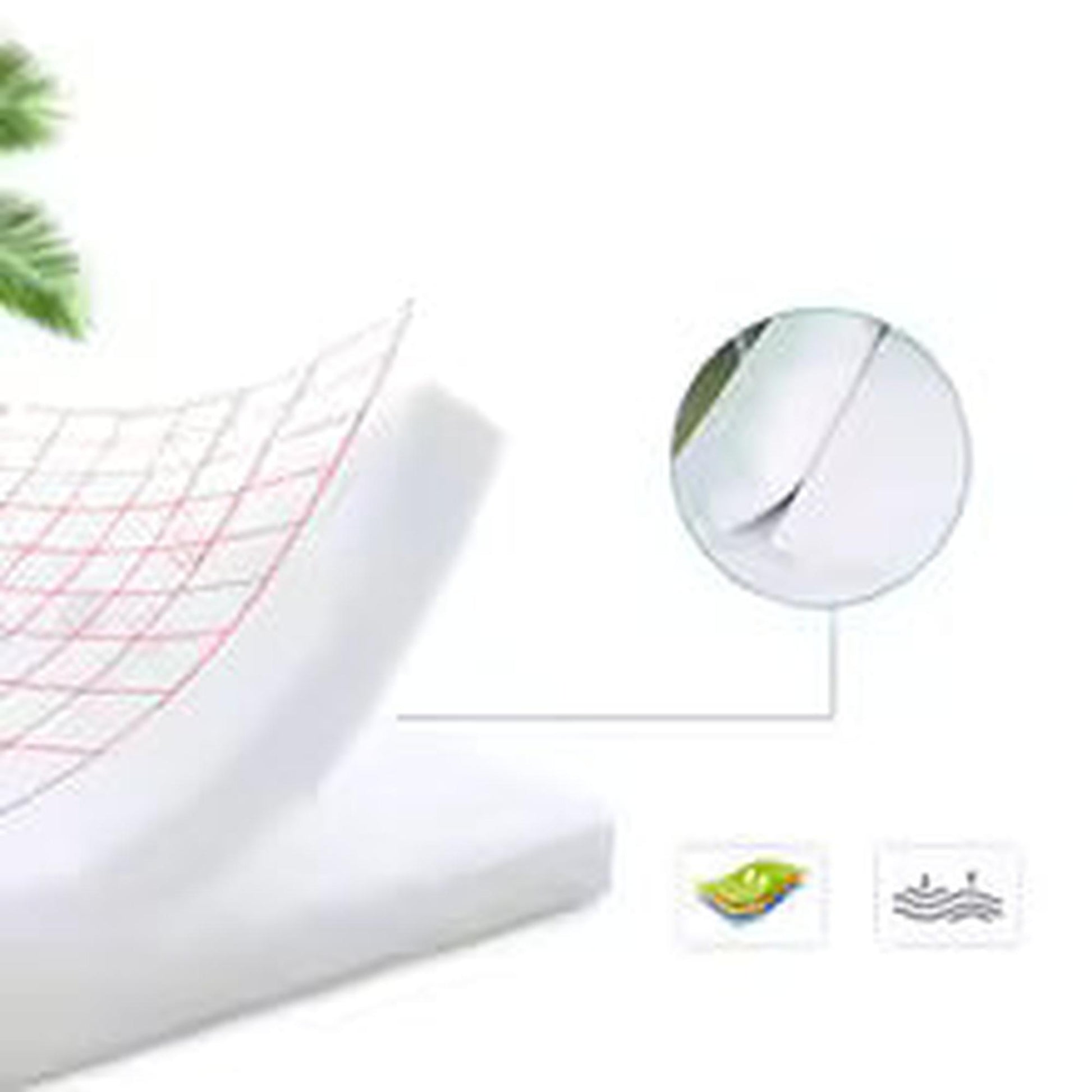 Breathable white baby nest mattress with soft hypoallergenic filling and removable cover.
