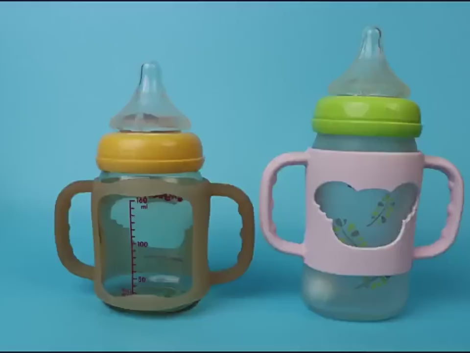 ידית סיליקון רכה לבקבוק תינוק גמישה ונוחה לאחיזה