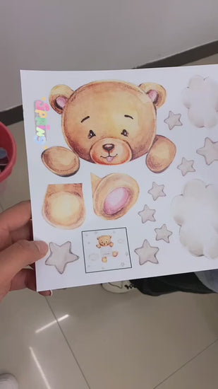 מדבקות קיר לחדר ילדים דגם חיות ודמויות