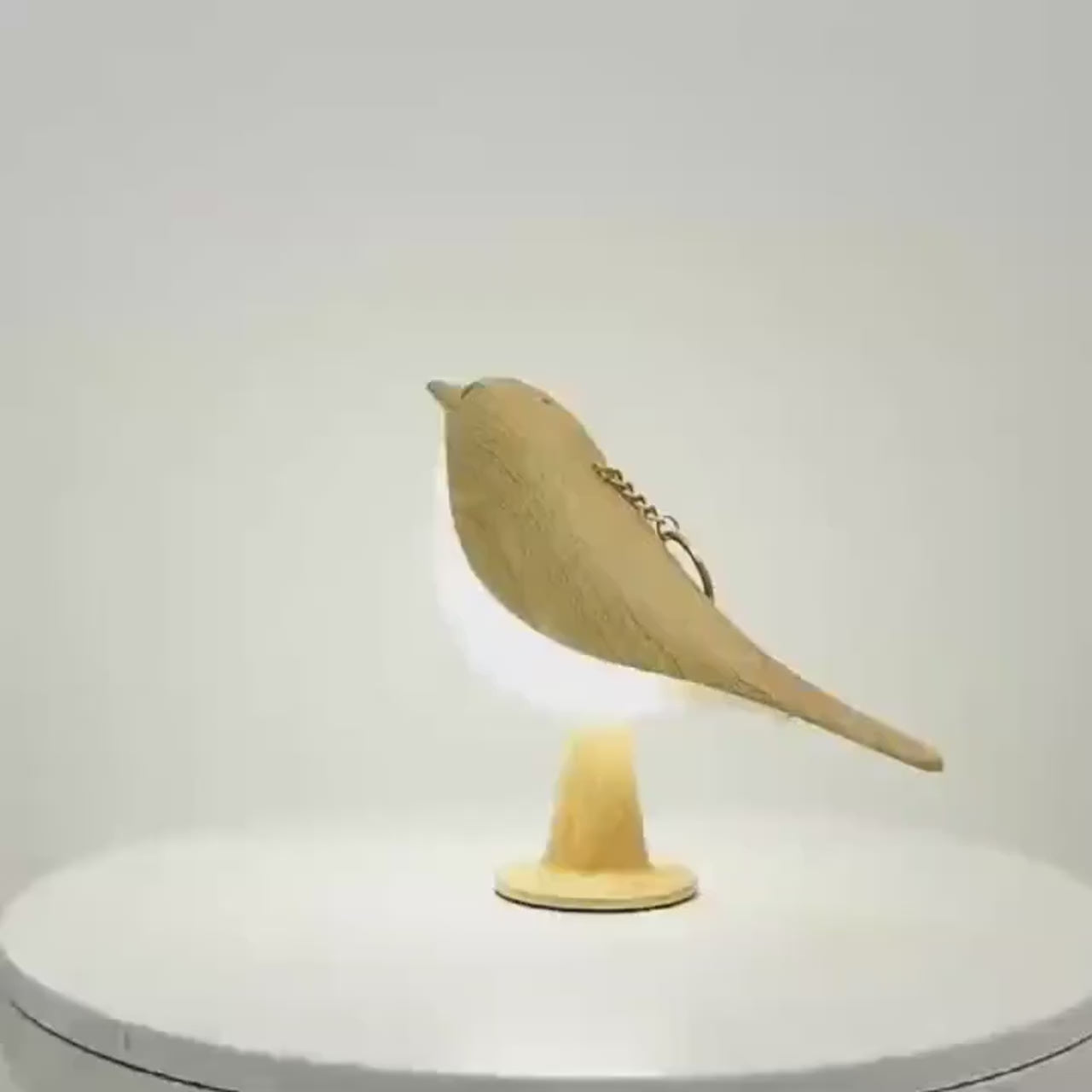 LED Touch-Control Bird Night Lamp Dimmable Rechargeable Yellow