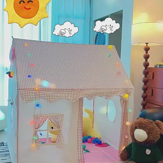 אוהל משחקים לילדים טירת נסיכות מתקפל